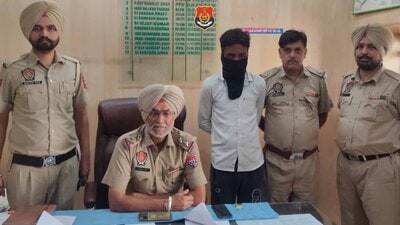 Accused in police custody in Ludhiana . (HT PHOTO)
