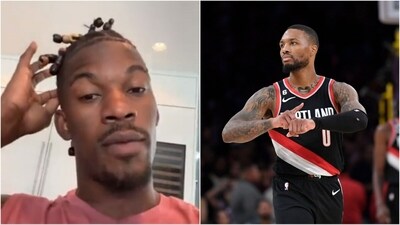Jimmy Buttler (L) speaks on Damian Lillard trade (Instagram/AP)