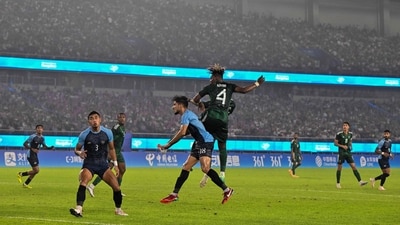 It was curtains for India's campaign in men's football. India lost 2-0 to Saudi Arabia.&nbsp; (AFP)