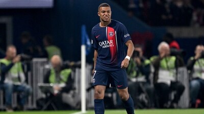 Paris Saint-Germain's French forward #07 Kylian Mbappe grimaces during a match (AFP) Paris Saint-Germain's French forward #07 Kylian Mbappe grimaces during a match (AFP)