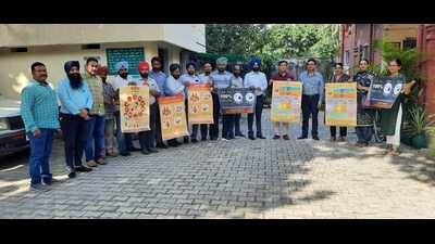 Health department officials during the rabies awareness drive in Ludhiana. (HT PHOTO) Health department officials during the rabies awareness drive in Ludhiana. (HT PHOTO)