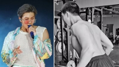 A video of BTS leader Kim Namjoon working out has set the internet on fire (rkive/Instagram, @charts_k screenshot/X) A video of BTS leader Kim Namjoon working out has set the internet on fire (rkive/Instagram, @charts_k screenshot/X)