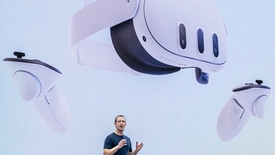 Mark Zuckerberg, chief executive officer of Meta Platforms Inc., during the Meta Connect event in Menlo Park, California, US, on Wednesday (Bloomberg) Mark Zuckerberg, chief executive officer of Meta Platforms Inc., during the Meta Connect event in Menlo Park, California, US, on Wednesday (Bloomberg)