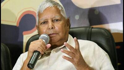 RJD chief Lalu Prasad at a book release function in Patna. (Santosh Kumar/HT) RJD chief Lalu Prasad at a book release function in Patna. (Santosh Kumar/HT)