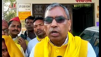 Rajbhar has his critics, but the fact that BJP lacks a homegrown Rajbhar leader of his stature and mass appeal, makes him quite useful. (File Photo) Rajbhar has his critics, but the fact that BJP lacks a homegrown Rajbhar leader of his stature and mass appeal, makes him quite useful. (File Photo)