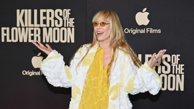 British singer Natasha Bedingfield arrives for the premiere of Killers of the Flower Moon at Lincoln Center's Alice Tully Hall in New York City. The film marks the first time Leonardo DiCaprio and Robert De Niro have worked together in a feature film since Michael Caton-Jones' 1993 drama This Boy’s Life. (AFP) British singer Natasha Bedingfield arrives for the premiere of Killers of the Flower Moon at Lincoln Center's Alice Tully Hall in New York City. The film marks the first time Leonardo DiCaprio and Robert De Niro have worked together in a feature film since Michael Caton-Jones' 1993 drama This Boy’s Life. (AFP)