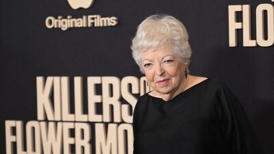 US film editor Thelma Schoonmaker arrives for the premiere of Killers of the Flower Moon. Killers of the Flower Moon premiered at the 76th Cannes Film Festival on May 20, 2023 to widespread critical acclaim. It is scheduled to be released in theaters in the United States on October 20, 2023. (AFP) US film editor Thelma Schoonmaker arrives for the premiere of Killers of the Flower Moon. Killers of the Flower Moon premiered at the 76th Cannes Film Festival on May 20, 2023 to widespread critical acclaim. It is scheduled to be released in theaters in the United States on October 20, 2023. (AFP)