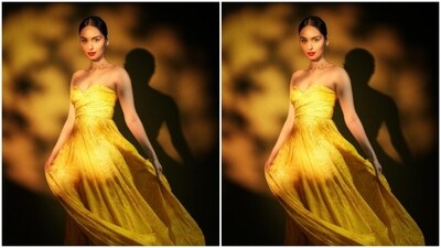 Manushi's fashion diaries are getting better by the day. The actor, a day back, shared a string of pictures looking ethereal in a yellow gown. (Instagram/@manushi_chhillar) Manushi's fashion diaries are getting better by the day. The actor, a day back, shared a string of pictures looking ethereal in a yellow gown. (Instagram/@manushi_chhillar)
