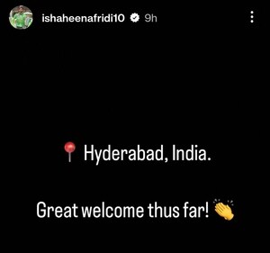 Shaheen Afridi's Instagram story (Instagram)