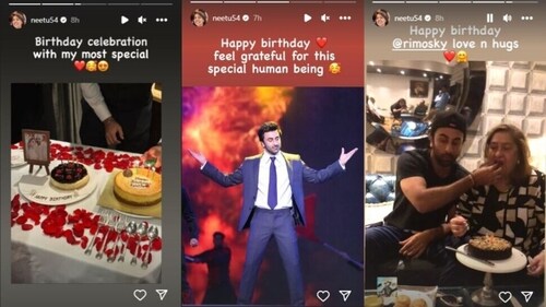 Neetu Kapoor wished her son Ranbir Kapoor. Neetu Kapoor wished her son Ranbir Kapoor.