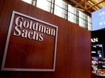 The logo for Goldman Sachs is seen on the trading floor at the New York Stock Exchange (NYSE) in New York City.