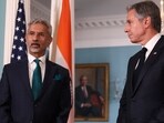 US secretary of state Antony Blinken and external affairs minister S Jaishankar meet at the state department in Washington. 