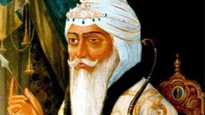 A portrait of Maharaja Ranjit Singh by Leopold Massard (1830). (HT file) A portrait of Maharaja Ranjit Singh by Leopold Massard (1830). (HT file)