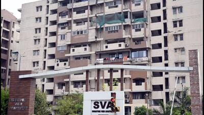 A view of Signature View Apartment at Mukherjee Nagar. (Sanjeev Verma/HT PHOTO) A view of Signature View Apartment at Mukherjee Nagar. (Sanjeev Verma/HT PHOTO)