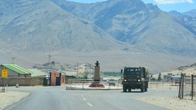An army truck moves towards LAC amid India-China border dispute in eastern Ladakh. (PTI FILE PHOTO)