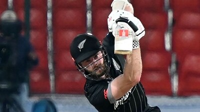 Williamson retired out soon after completing his half century (AFP) Williamson retired out soon after completing his half century (AFP)
