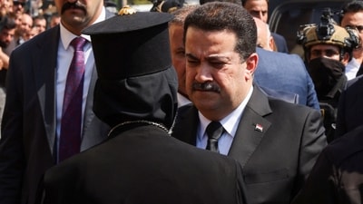 Iraq's prime minister, Mohammed Shia' Al Sudani, on Thursday visited injured patients and the families of victims in northern Iraq days after incident.&nbsp; (REUTERS)