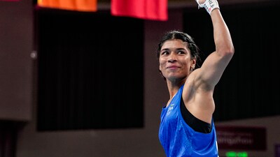 Nikhat Zareen is through to the semis of Asian Games. (PTI) Nikhat Zareen is through to the semis of Asian Games. (PTI)