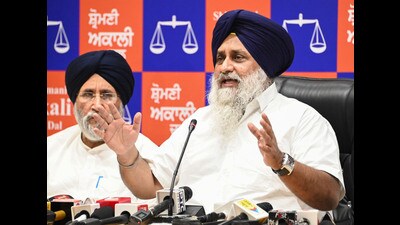 Shiromani Akali Dal (SAD) president Sukhbir S Badal (PTI File)