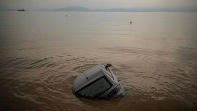 Bad weather eased in central Greece on Friday leaving widespread flooding and infrastructure damage across the farming region that has been battered by two powerful storms in less than a month. (AFP) Bad weather eased in central Greece on Friday leaving widespread flooding and infrastructure damage across the farming region that has been battered by two powerful storms in less than a month. (AFP)