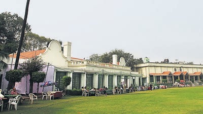 The cricket ground and the clubhouse. (HT Archive)