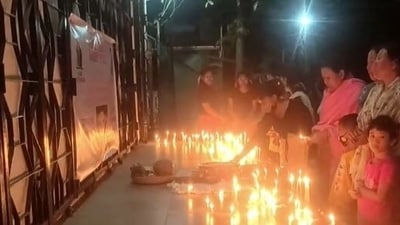 Manipur violence: Candlelight vigil held in Imphal over the killing of two students in the violence-hit state.