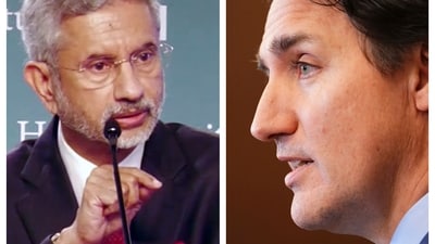 Jaishankar said Canada has given space to terrorists because of political compulsion. Jaishankar said Canada has given space to terrorists because of political compulsion.