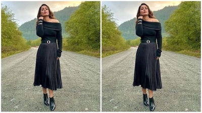 On Friday, Hina gave her followers a sweet surprise as she took to Instagram and uploaded a series of stunning pictures accompanied by the caption "Dude I don't really care kinda look". (Instagram/@realhinakhan) On Friday, Hina gave her followers a sweet surprise as she took to Instagram and uploaded a series of stunning pictures accompanied by the caption "Dude I don't really care kinda look". (Instagram/@realhinakhan)