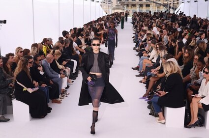 A model wears a creation for the Givenchy Spring/Summer 2024 womenswear fashion collection presented Thursday, Sept. 28, 2023 in Paris. (Vianney Le Caer/Invision/AP) A model wears a creation for the Givenchy Spring/Summer 2024 womenswear fashion collection presented Thursday, Sept. 28, 2023 in Paris. (Vianney Le Caer/Invision/AP)