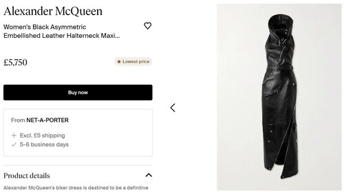 Incorporating Kriti's dress into your wardrobe will cost you £5,750, which is equivalent to ₹5.84 lakh. (www.lyst.co.uk) Incorporating Kriti's dress into your wardrobe will cost you £5,750, which is equivalent to ₹5.84 lakh. (www.lyst.co.uk)
