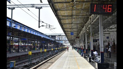 A platform at Amritsar railway station. (Sameer Sehgal /HT)