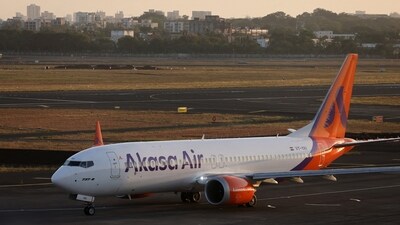 An Akasa Air passenger aircraft taxis on the tarmac on airport. (REUTERS)