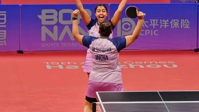 Sutirtha and Ayhika won 11-5, 11-5, 5-11, 11-9 Sutirtha and Ayhika won 11-5, 11-5, 5-11, 11-9