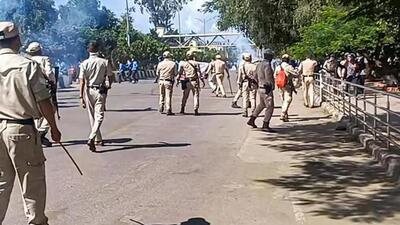 State police and Rapid Action Force (RAF) fired tear gas shells and smoke bombs to disperse the protesters (File Photo) State police and Rapid Action Force (RAF) fired tear gas shells and smoke bombs to disperse the protesters (File Photo)