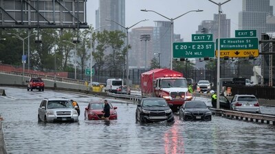 More than 7.25 inches (18.41 centimeters) of rain had fallen in parts of Brooklyn by nightfall, with at least one spot seeing 2.5 inches (6 centimeters) in a single hour, according to weather and city officials.&nbsp; (AFP)