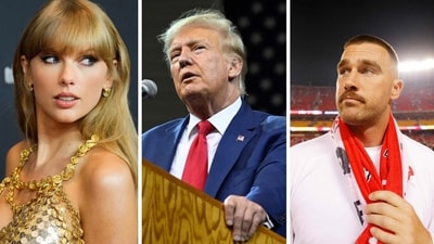 Taylor Swift, Donald Trump and Travis Kelce (AFP/file/AFP) Taylor Swift, Donald Trump and Travis Kelce (AFP/file/AFP)