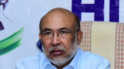 The present crisis in Manipur is the “handiwork” of a group of people who want to “disintegrate” the state, chief minister N Biren Singh said on Saturday. (PTI) The present crisis in Manipur is the “handiwork” of a group of people who want to “disintegrate” the state, chief minister N Biren Singh said on Saturday. (PTI)