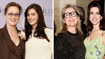 Meryl Streep and Anne Hathaway in 2006 and in 2023 Meryl Streep and Anne Hathaway in 2006 and in 2023