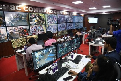 Officials inspecting aspirants on tv screens during Bihar Public Service Commission (BPSC) 69th Combined Preliminary exam 2023 at BPSC Command Control Room in BPSC office in Patna. (Santosh Kumar ) Officials inspecting aspirants on tv screens during Bihar Public Service Commission (BPSC) 69th Combined Preliminary exam 2023 at BPSC Command Control Room in BPSC office in Patna. (Santosh Kumar )