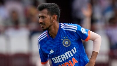 Team India's Yuzvendra Chahal in action during the T20I series in West Indies in August (AP)
