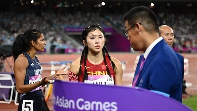 Wu Yanni of China, the other favourite to win gold in the race apart form Yarraji, had gotten off to a false start and Yarraji was among those who went off right after her. However both athletes ended up being shown the disqualification paddle. After lengthy discussions, both were allowed to compete and Wu had originally finished second. However, she was then disqualified and Yarraji's medal was upgraded.&nbsp; (REUTERS)