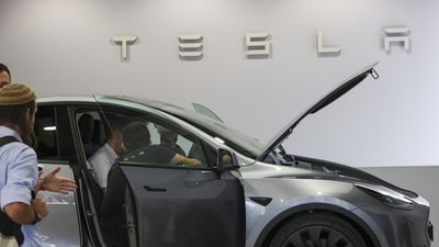 A Tesla Model Y electric vehicle (EV). (Representative Image/Bloomberg)