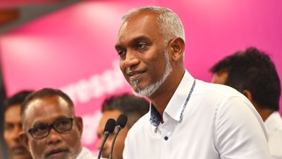 People's National Congress (PNC) candidate Mohamed Muizzu (AFP)