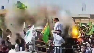 A bomb explodes during a procession on Eid-e-Milad-un-Nabi, in Balochistan province of Pakistan, on Friday, (PTI) A bomb explodes during a procession on Eid-e-Milad-un-Nabi, in Balochistan province of Pakistan, on Friday, (PTI)