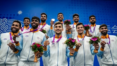 The Indian men's badminton won silver after losing 3-2 to China. While they had squandered a 2-0 lead in the match, the fact remains that this is India's first ever medal in the men's team badminton event.&nbsp; (PTI)