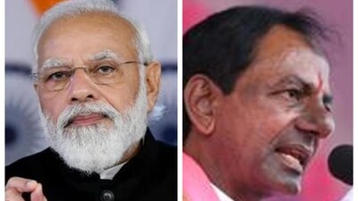 Prime Minister Narendra Modi and Telangana chief minister K Chandrasekhar Rao.