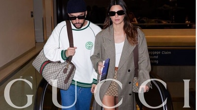 “Time to fly- Bad Bunny & Kendall Jenner” captioned the brand. “Time to fly- Bad Bunny & Kendall Jenner” captioned the brand.
