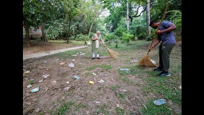 Sonepat fitness influencer joins PM in his Swachhata Hi Seva campaign (PTI)