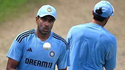 India's Ravichandran Ashwin (L) takes part in a practice session at the Punjab Cricket Association I.S. Bindra stadium in Mohali (AFP)