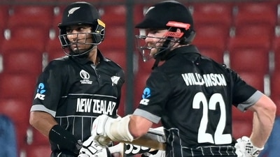 Rachin has already made a statement with a gutsy 97 as an opener in the World Cup warm-up against Pakistan (AFP) Rachin has already made a statement with a gutsy 97 as an opener in the World Cup warm-up against Pakistan (AFP)